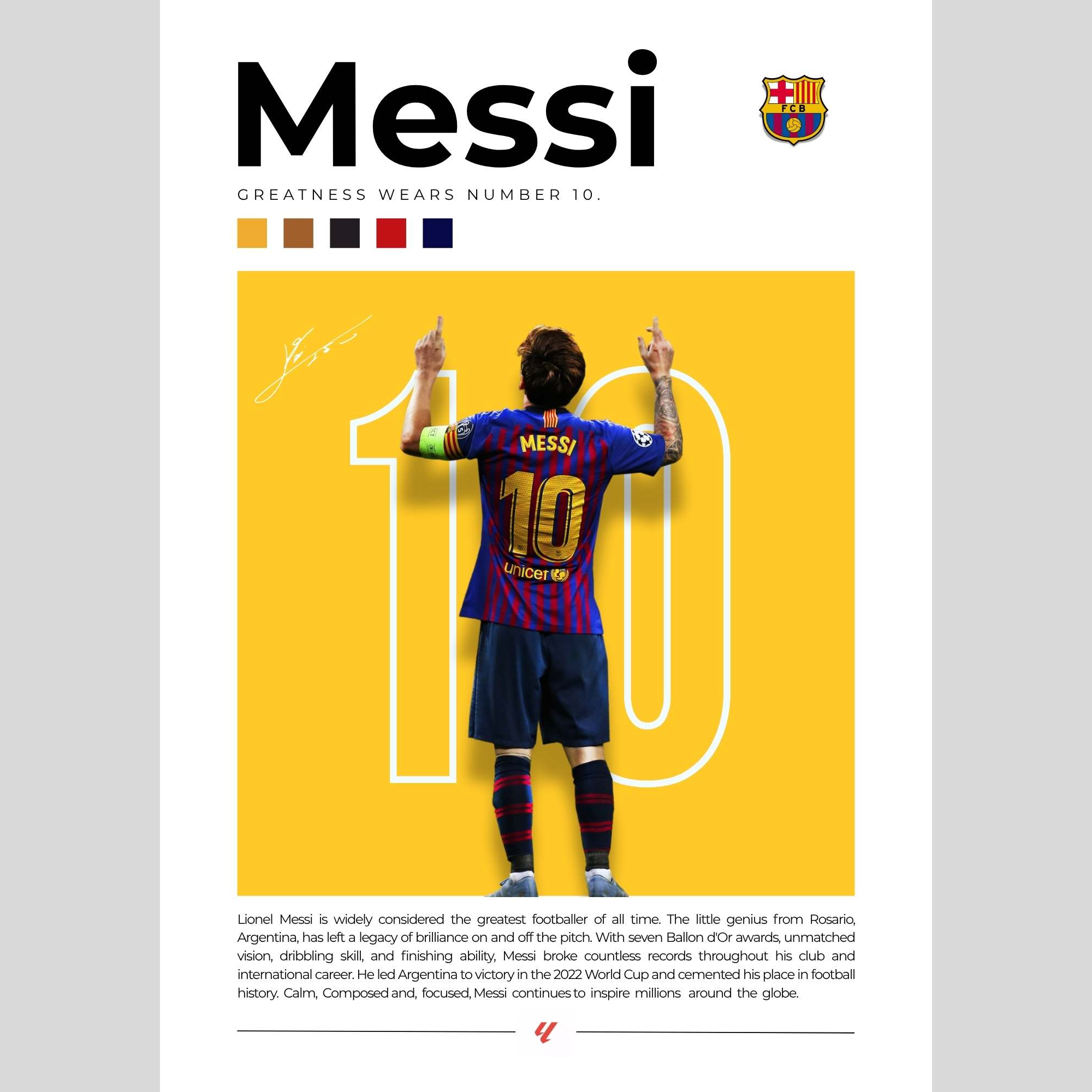 Football Legends Poster Combo (Set of 5)