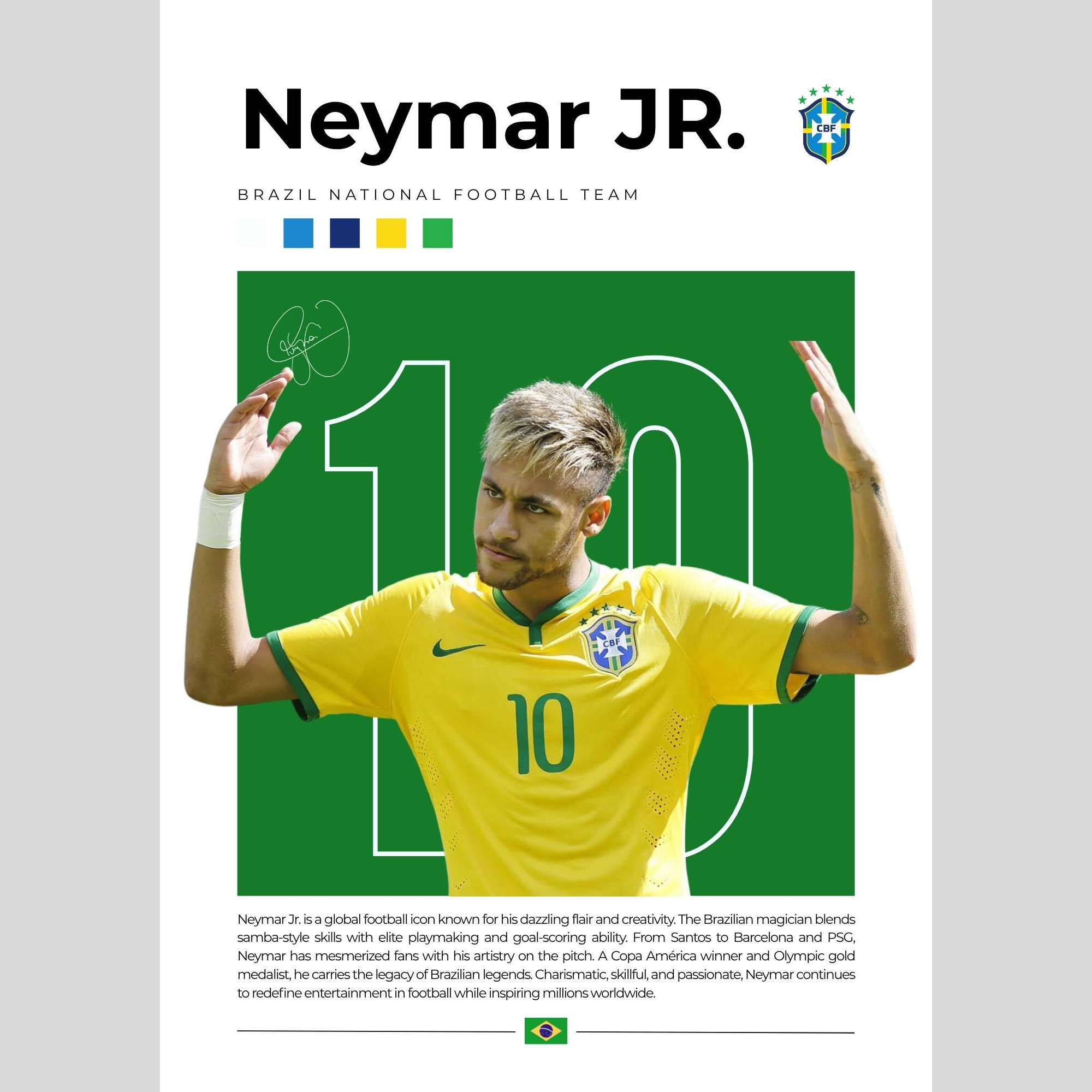 Football Legends Poster Combo (Set of 5)