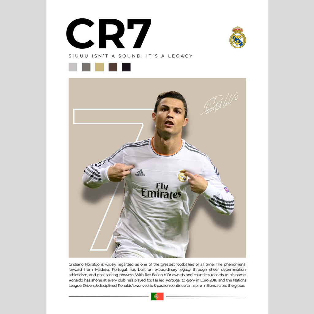 Football Legends Poster Combo (Set of 5)